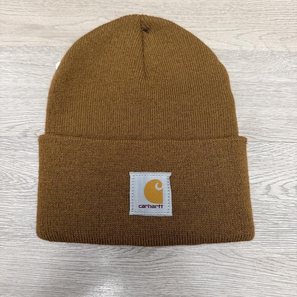 Carhartt A18 Knit Cuffed Beanie Brown One Size Fits All‎ Made in USA NWT